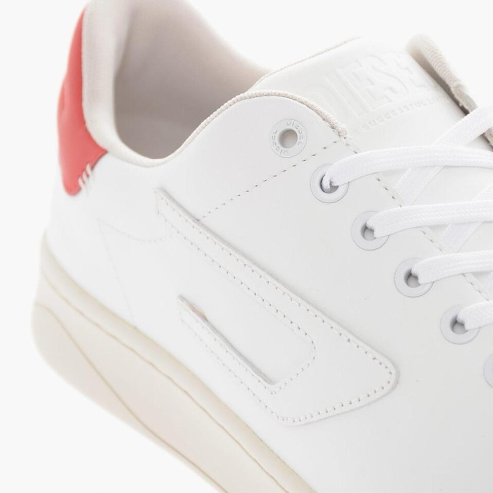 DIESEL UNISEX WHITE SNEAKERS (S-ATHENE LOW)